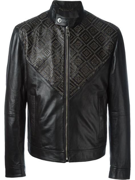 versace jacket mens sale|used Versace men leather jacket.